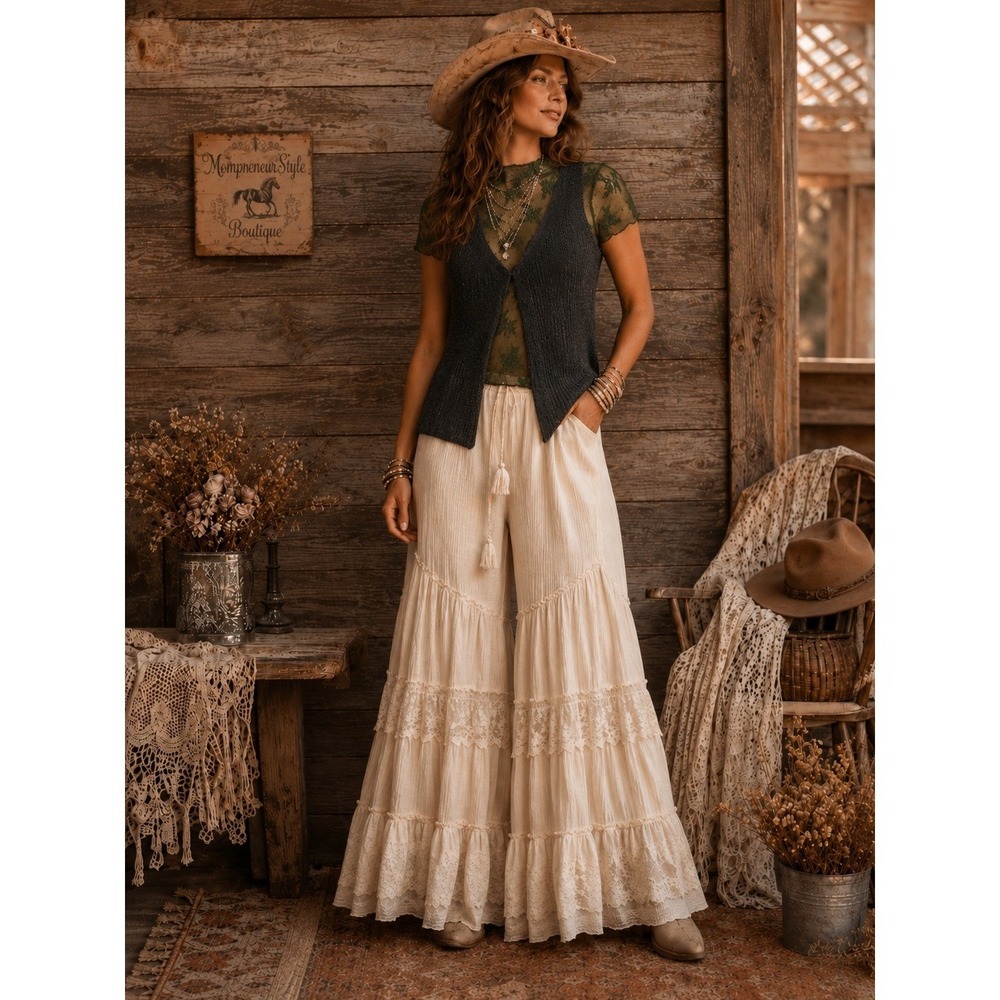 B 191. New Viral Zenana Olive Lace See-Through Layering Short Sleeve Mock Top